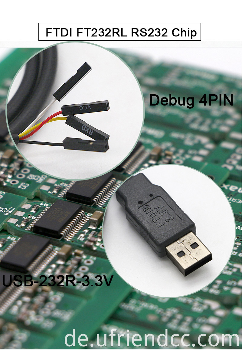 USB -zu TTL Serial UART Converter -Kabel mit FTDI -Chip mit 6 -Wege -Header, funktioniert mit Brettern/BeagleBone Black